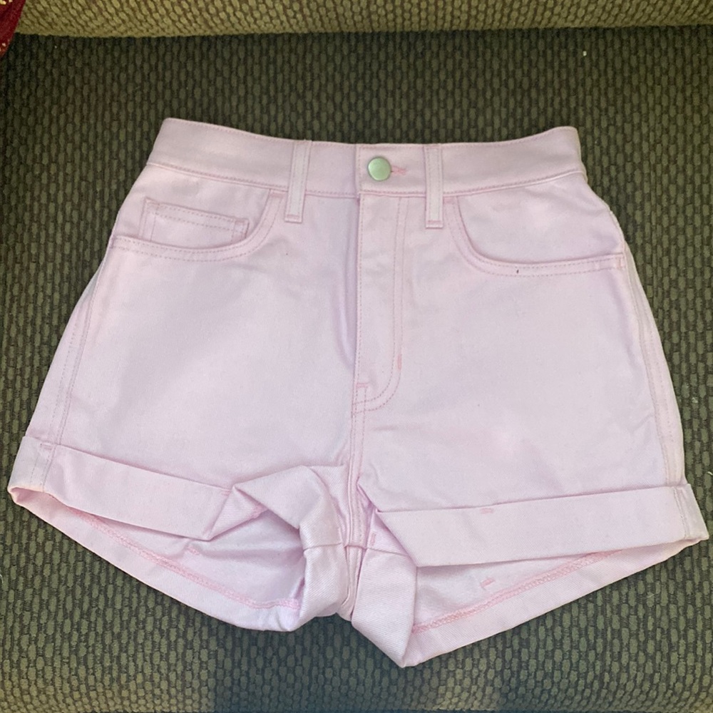 NEW pink American Apparel jean shorts